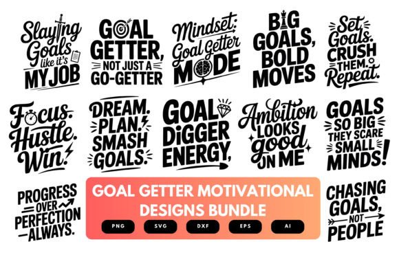 Download Goal Getter SVG Bundle - Bundle Collection