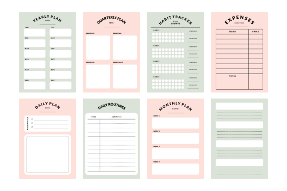 Download Printable Planner &amp; Notepad Template Set - Printable planner Collection