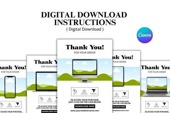 Download Etsy Thank You Pages Bundle - Bundle Collection