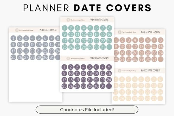 Download Faded Printable Planner Date Covers - Printable planner Collection