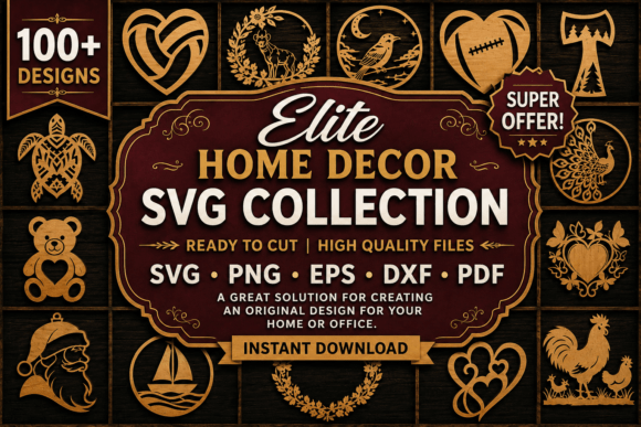 Download Elite Home Decor SVG Collection Bundle - Bundle Collection