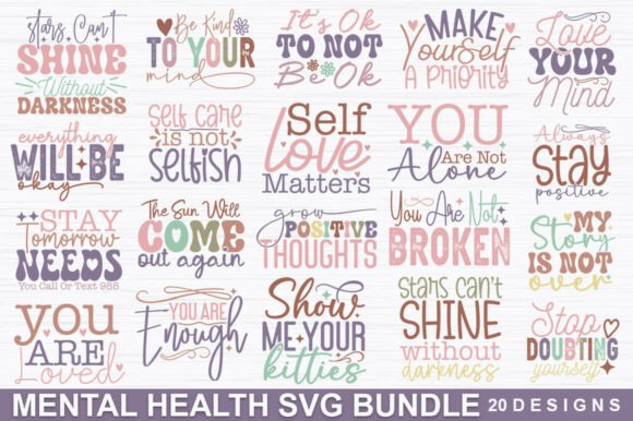 Download Mental Health SVG Bundle ,Mental Health - Bundle Collection