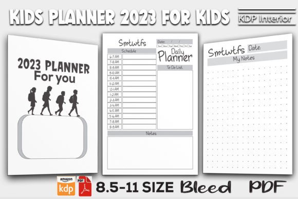 Download Kids Planner 2023 for Kids Kdp Interior - Kids planner Collection